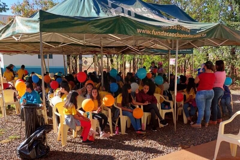 Imagem de compartilhamento para o artigo Alunos de Chapadão do Sul participam de atividades no Dia Nacional do Campo Limpo da MS Todo dia